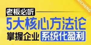 【老板必听】5大核心方法论,掌握企业系统化盈利密码-康仁安资源