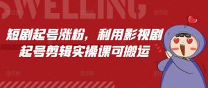 短剧起号涨粉，利用影视剧起号剪辑实操课可搬运-康仁安资源
