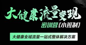 千万级大健康变现课线下课，大健康全域流量一站式整体解决方案-康仁安资源
