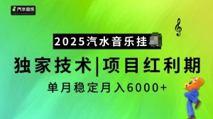 2025汽水音乐挂JI项目,独家最新技术,项目红利期稳定月入6000+-康仁安资源