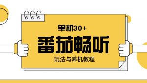 番茄畅听玩法与养机教程：单日日入30+。-康仁安资源