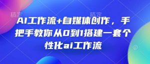 AI工作流+自媒体创作，手把手教你从0到1搭建一套个性化ai工作流-康仁安资源