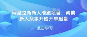 网盘拉新新人陪跑项目,帮助新人从零开始开单起量-康仁安资源