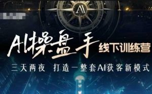 AI操盘手线下训练营，打造AI获客新模式，跟上ai时代，新商业-康仁安资源