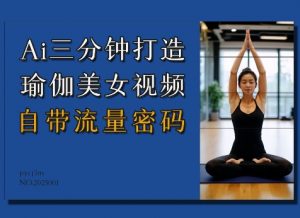 Ai3分钟打造瑜伽美女视频,自带流量密码-康仁安资源