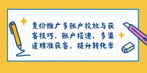 竞价推广多账户投放与获客技巧,账户搭建,多渠道精准获客,提升转化率-康仁安资源