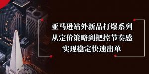 亚马逊站外新品打爆系列，从定价策略到把控节奏感，实现稳定快速出单-康仁安资源