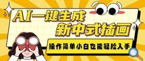 AI一键生成新中式插画， 操作简单，小白也能轻松入手-康仁安资源
