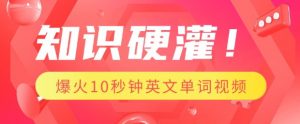 知识硬灌，1分钟教会你，利用AI制作爆火10秒钟记一个英文单词视频-康仁安资源