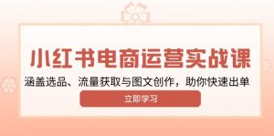 小红书变现运营实战课，涵盖选品、流量获取与图文创作，助你快速出单-康仁安资源