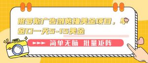 俄罗斯广告浏览撸美金项目，单窗口一天5-15美金-康仁安资源