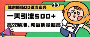 独家解密QQ里的引流密码,高效精准,实测单日加100+创业粉【揭秘】-康仁安资源