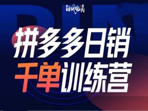 拼多多日销千单训练营第32期，2025开年变化和最新玩法-康仁安资源