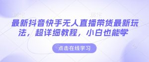 最新抖音快手无人直播带货玩法，超详细教程，小白也能学-康仁安资源