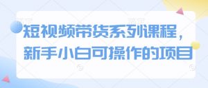 短视频带货系列课程,新手小白可操作的项目-康仁安资源
