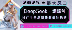 DeepSeek+蝴蝶号,2025年最大风口,日产千条原创爆款,轻松月入破W-康仁安资源