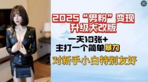2025男粉变现全新玩法升级,日入上千简简单单,小白可轻松上手-康仁安资源