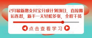 2月最新撸支付宝分成计划项目，直接搬运连怼，新手一天轻松多张，全程干货-康仁安资源