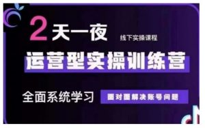 抖音直播运营型实操训练营，全面系统学习，面对面解决账号问题 12月10号-12号(第48期线下课)-康仁安资源
