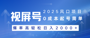 2025风口项目，视频号带货，起号简单，爆率高轻松日入2000+-康仁安资源