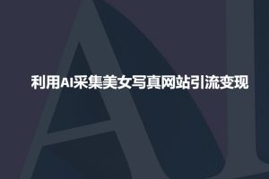 利用AI采集美女写真网站引流变现，引流嘎嘎的-康仁安资源
