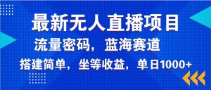 最新无人直播项目—美女电影游戏，轻松日入3000+，蓝海赛道流量密码，...-康仁安资源
