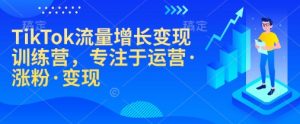 TikTok流量增长变现训练营,专注于运营·涨粉·变现-康仁安资源