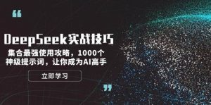 DeepSeek实战技巧:集合最强使用攻略,1000个神级提示词,让你成为AI高手-康仁安资源