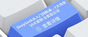 DeepSeek从入门到精通:7大场景 50大案例 全套提示词【文档】-康仁安资源