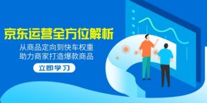 2025京东运营全方位解析：从商品定向到快车权重，助力商家打造爆款商品-康仁安资源