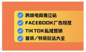 跨境电商独立站及全域流量营销，从0基础快速入门并精通跨境电商运营-康仁安资源