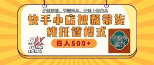 快手小店托管带货 2025新风口 批量自动剪辑爆款 月入5000+ 上不封顶-康仁安资源