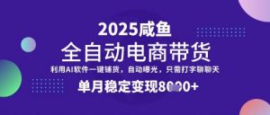 全网首发【闲鱼全自动电商带货】三年磨一剑，一朝露锋芒，单月稳定变现8k+【揭秘】-康仁安资源