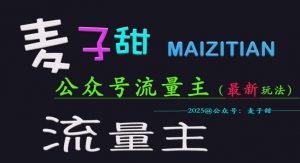 麦子甜2025公众号流量主全网最新玩法核心，手把手教学，成熟稳定，收益有保障-康仁安资源