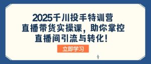 2025千川投手特训营：直播带货实操课，助你掌控直播间引流与转化！-康仁安资源