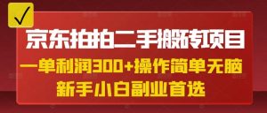 京东拍拍二手搬砖项目,一单纯利润3张,操作简单,小白兼职副业首选-康仁安资源