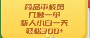商品审核员,几秒一单,多劳多得,新人小白一天轻松300+-康仁安资源