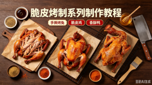 脆皮烤制系列(手撕烤兔，脆皮鸡，香酥鸭)制作教程-康仁安资源