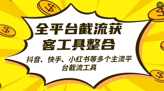全平台截流获客工县整合全自动引流，日引2000+精准客户【揭秘】-康仁安资源