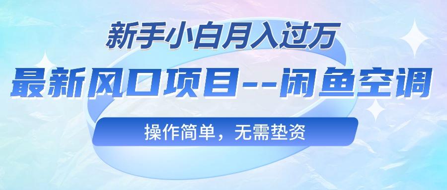 最新风口项目---闲鱼空调，新手小白月入过万，操作简单，无需垫资-康仁安资源