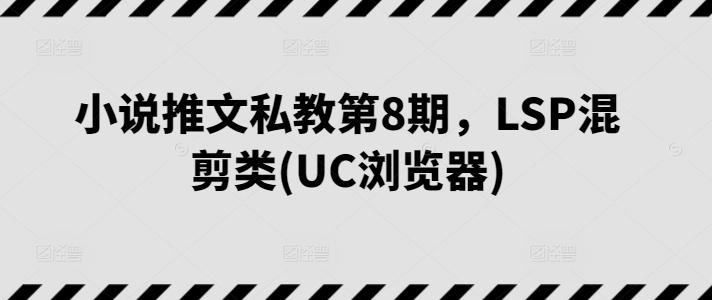 小说推文私教第8期，LSP混剪类(UC浏览器)-康仁安资源