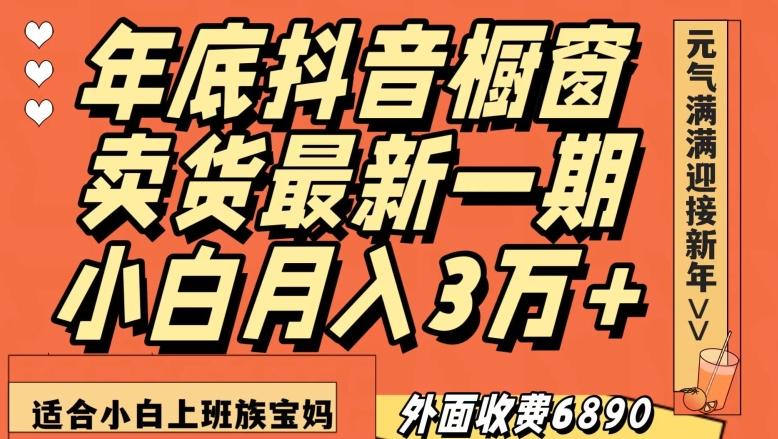 外面收费6890元年底抖音橱窗卖货最新一期，小白月入3万，适合小白上班族宝妈【揭秘】-康仁安资源
