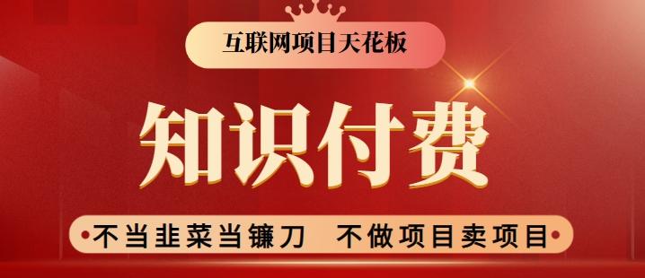 2024互联网项目天花板，新手小白也可以通过知识付费月入10W，实现财富自由【揭秘】-康仁安资源