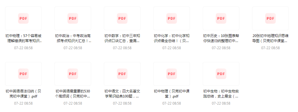 初中全科知识清单资料-康仁安资源