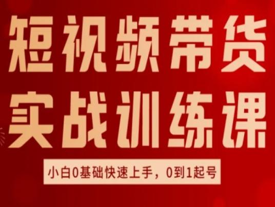 短视频带货实战训练课，好物分享实操，小白0基础快速上手，0到1起号-康仁安资源