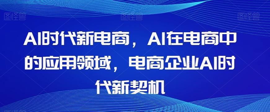 Al时代新电商，Al在电商中的应用领域，电商企业AI时代新契机-康仁安资源