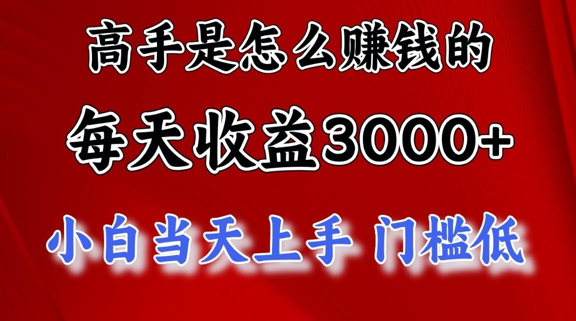 高手是怎么赚钱的，一天收益3000+，闷声发财项目，不是一般人能看懂的-康仁安资源