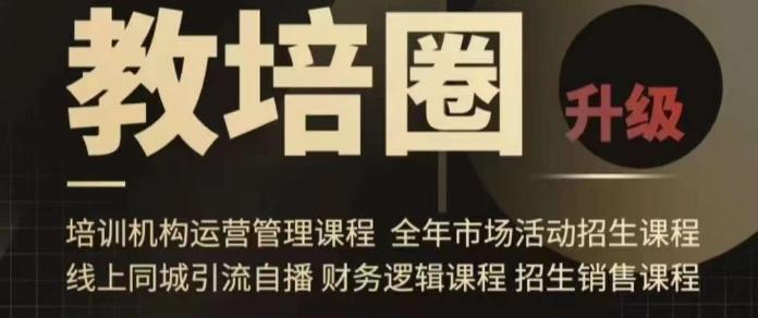 旺仔爸爸教培圈课程(运营／管理／招生／引流全套课程)，同城引流自播方案-康仁安资源
