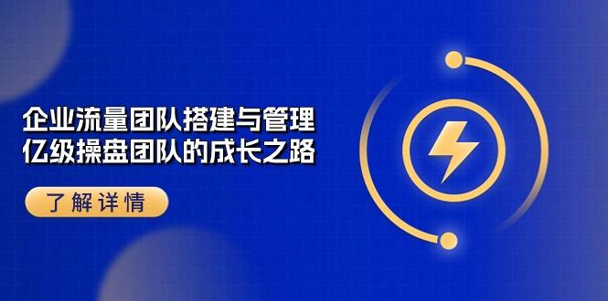 企业 流量团队-搭建与管理，亿级 操盘团队的成长之路(28节课-康仁安资源