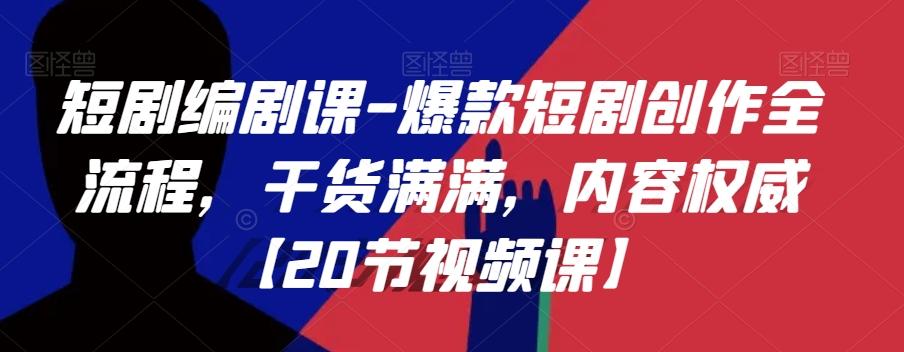 短剧编剧课-爆款短剧创作全流程，干货满满，内容权威【20节视频课】-康仁安资源